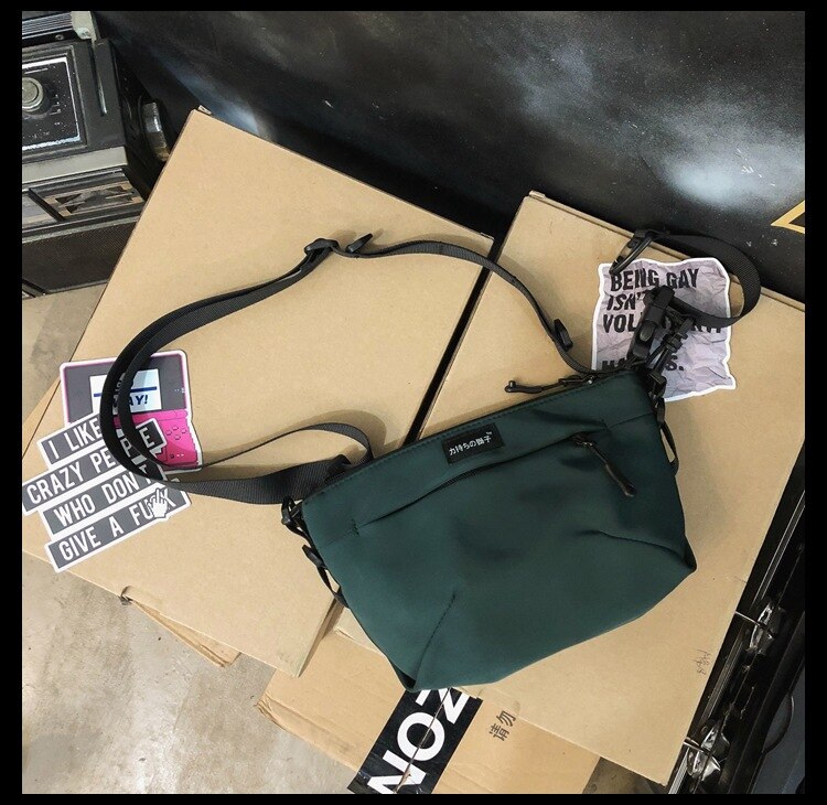 Mini nylon messenger bag canvas ultralichte retro dames mobiele telefoon tas oxford stof geplooide tas organizer