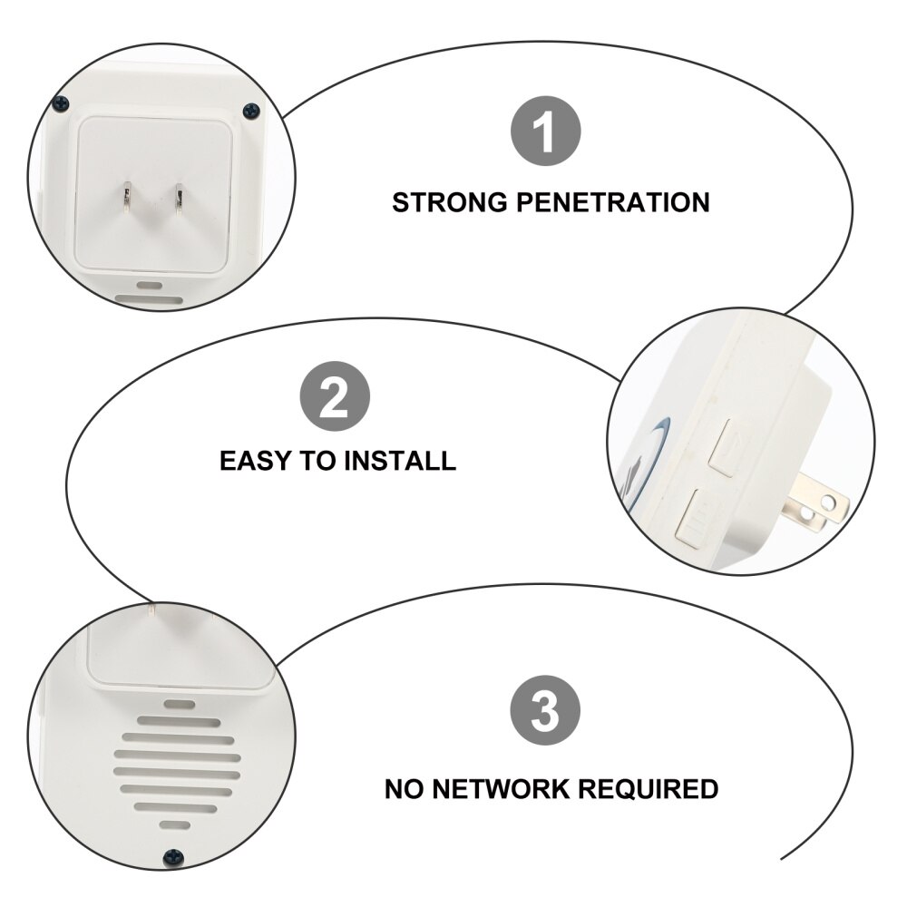 1pc Simple Wireless Electronic Doorbell Smart Remote Controller Door Chime