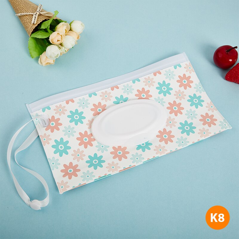 Eva Baby Nat Vegen Pouch Snap-Band Navulbare Natte Doekjes Tas Veeg Houder Case Outdoor Draagbare Herbruikbare Nuttig Tissue doos: K8