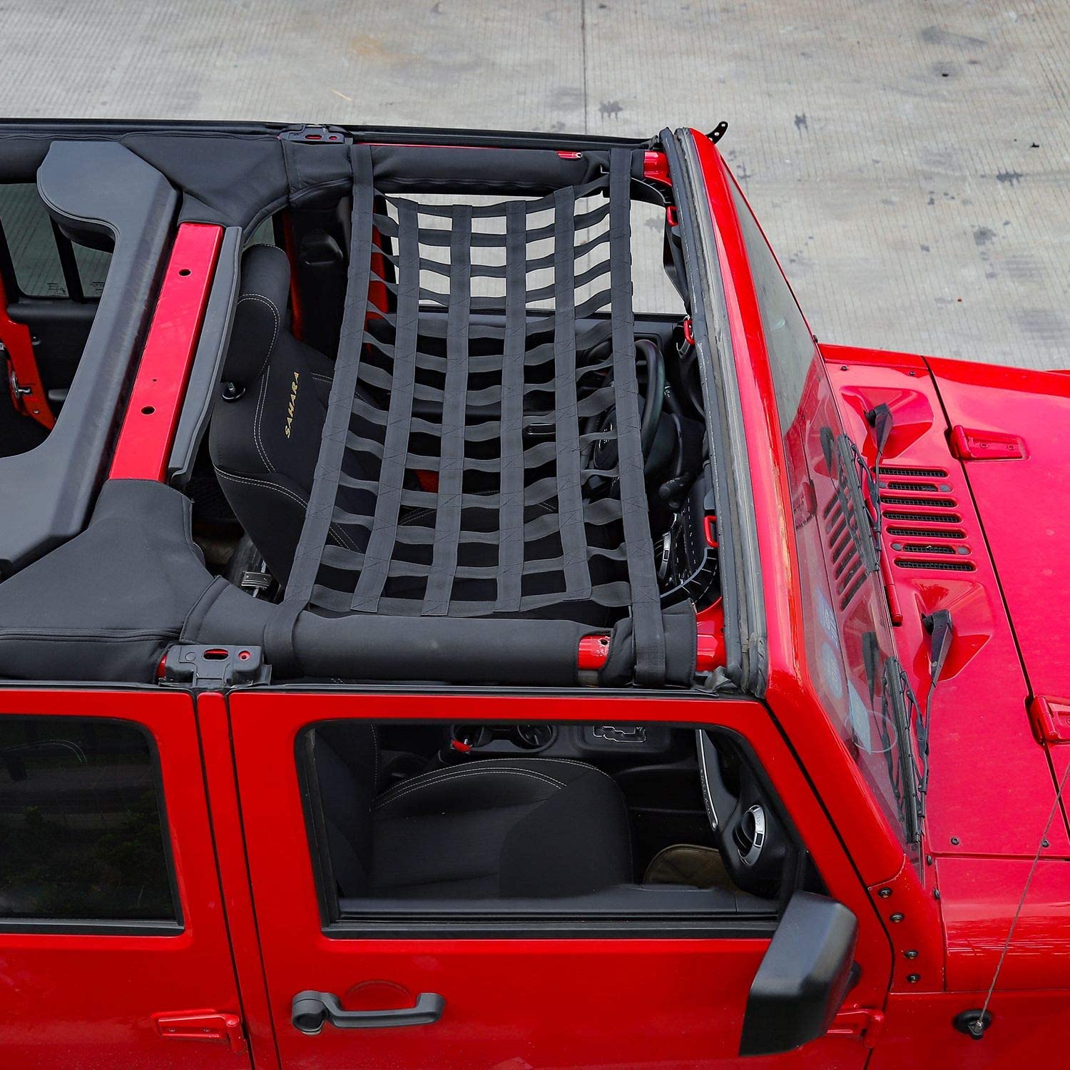 Mesh last netauto taknät hängmatta för jeep wrangler yj tj jk jku jl jlu 1987