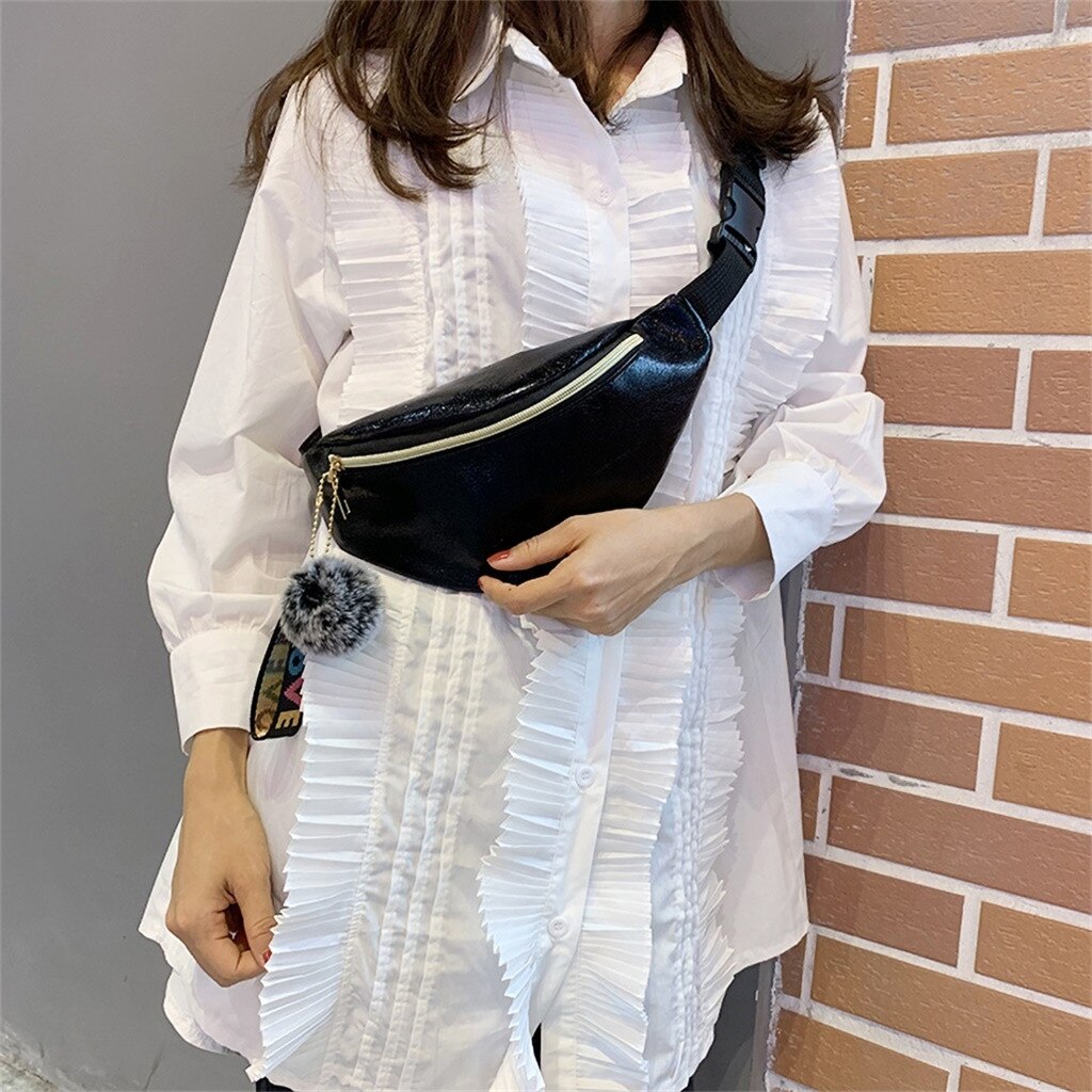 Frauen Bunte Taille Fanny-Pack Pack Leder Taille Gürtel Damen Zipper Schulter Tasche Multi-funktion Emale Messenger Taschen