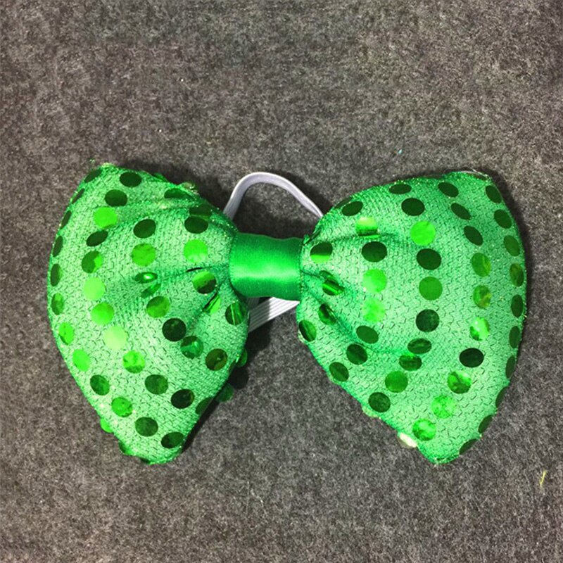 Męskie Bowtie migające oświetlenie LED Up cekiny krawat klub Bar Xmas Party kobiety krawat krawaty ślubne świecący prezent 2022 dekoracje świąteczne: A-16