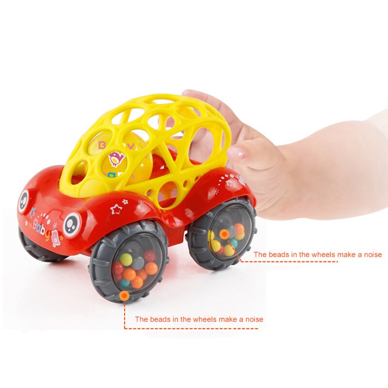 Rammelaar en Roll Auto, diverse Kleuren O Bal Spelen Speelgoed Kids Game Peuter Baby educatief speelgoed voor kinderen Rammelaars 0-2 jaar