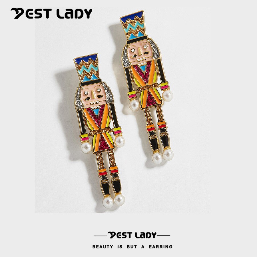 Beste Dame Bb Trendy Geliefde Notenkraker Clara Statement Oorbellen Voor Vrouwen Lavish Kerst Vriendin Giftsjewelry