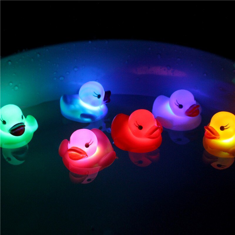 Jouets de bain en plastique bébé | Canard lumineux à détection d'eau, jouets flottants pour enfants, son grinçant pour enfants, canards de bain,