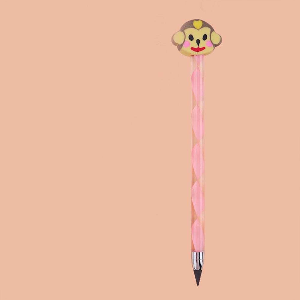 1PC Everlasting Pencil Portable Everlasting Pen Reusable Erasable Replaceable Head Unlimited Writing Eternal Pencil Durable: pink