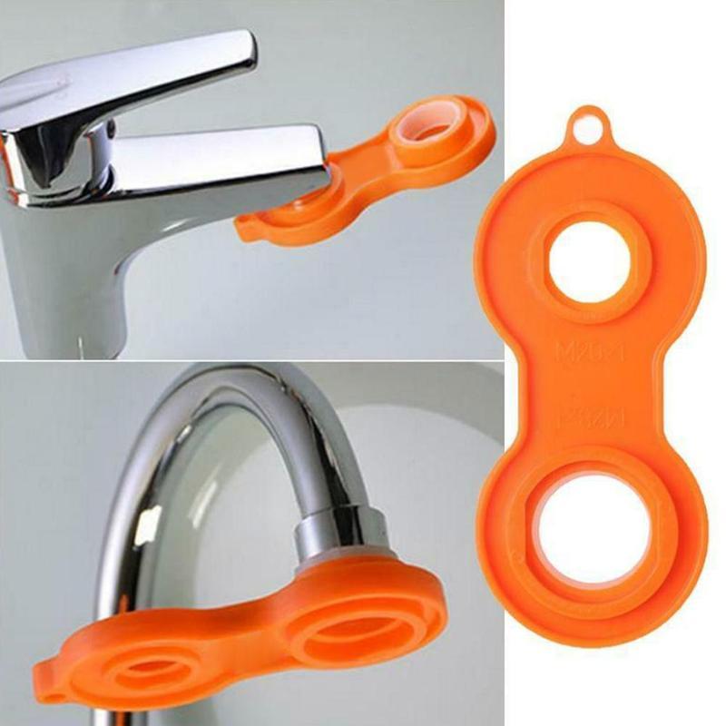 4 In1 Yellow Plastic Bubbler Wrench Removal Tool Basin Wrench Sink Faucet Sprinkle Kitchen Disassemble Tool Aerator C0o1