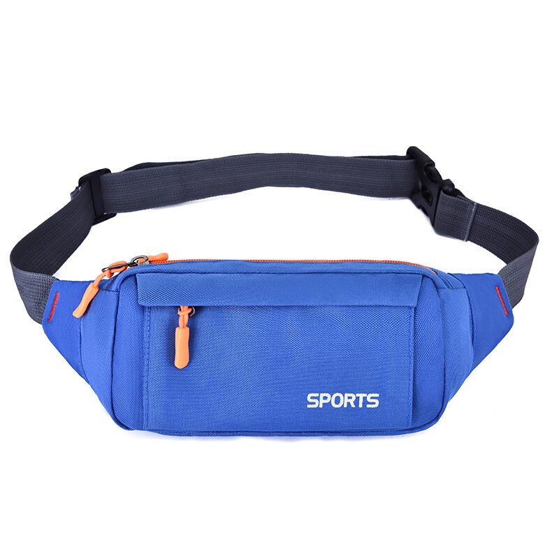 Waist Pack Women Running Waterproof Waist Bag Mobile Phone Holder Gym Fitness Travel Pouch Belt Chest Bags: Blue