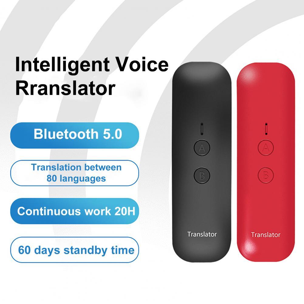 C-1 Bluetooth 5.0 Oplaadbare Snelle Verbinding Mini Draagbare Voice Multi-language Smart Vertaler Voor Overzeese Zakelijke Bijeenkomst