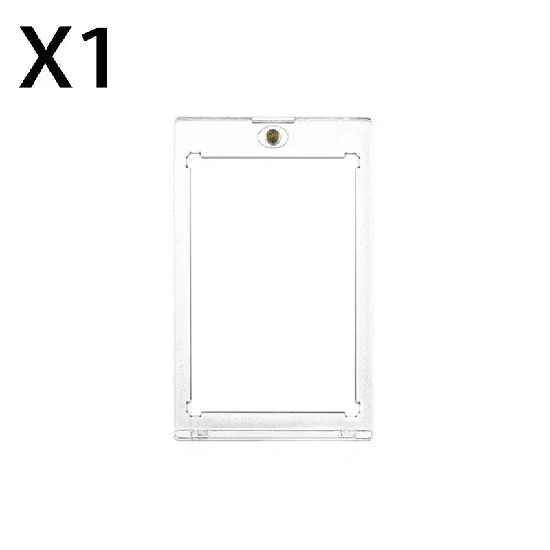 10-1Set Magnetic Cards Holder for Trading Card Support Set Arcylic Triangle Card Display Stand Waterproof Transparent Protector: Yellow