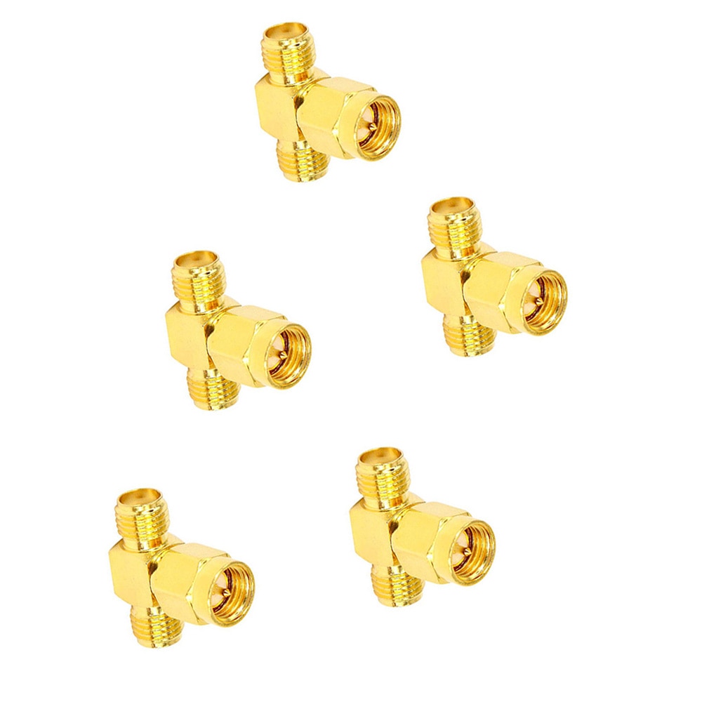2/5PCS/Set RF Coax Adapter SMA Male to Dual SMA Female Connector Splitter Antenna Converter