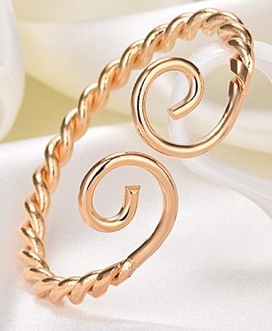 Macaco king pulseira aberta feminina, 2018 moda homens hwayugi namorados pulseiras joias no atacado: Rosr gold