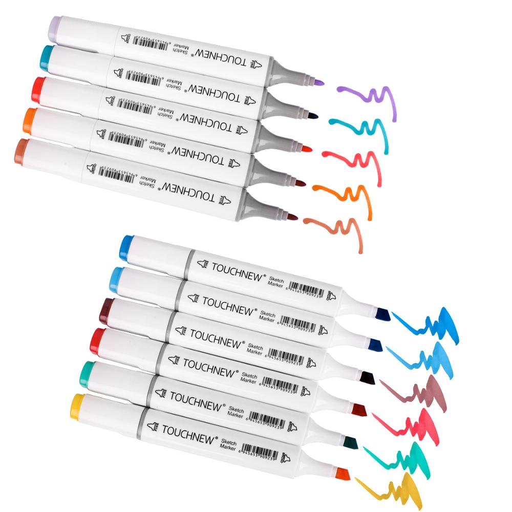 TOUCHNEW 30/40/48/60/80/168 couleurs Art marqueurs graphique dessin peinture alcool Art double pointe croquis stylo double marqueur stylo