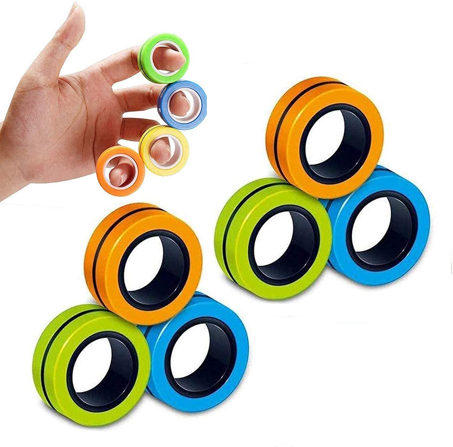 Grappige Fidget Spinner Magnetische Ringen Magnetische Armband Ring Unzip Speelgoed Anti Stress Figet Speelgoed Hotwhells Stress Reliever Speelgoed
