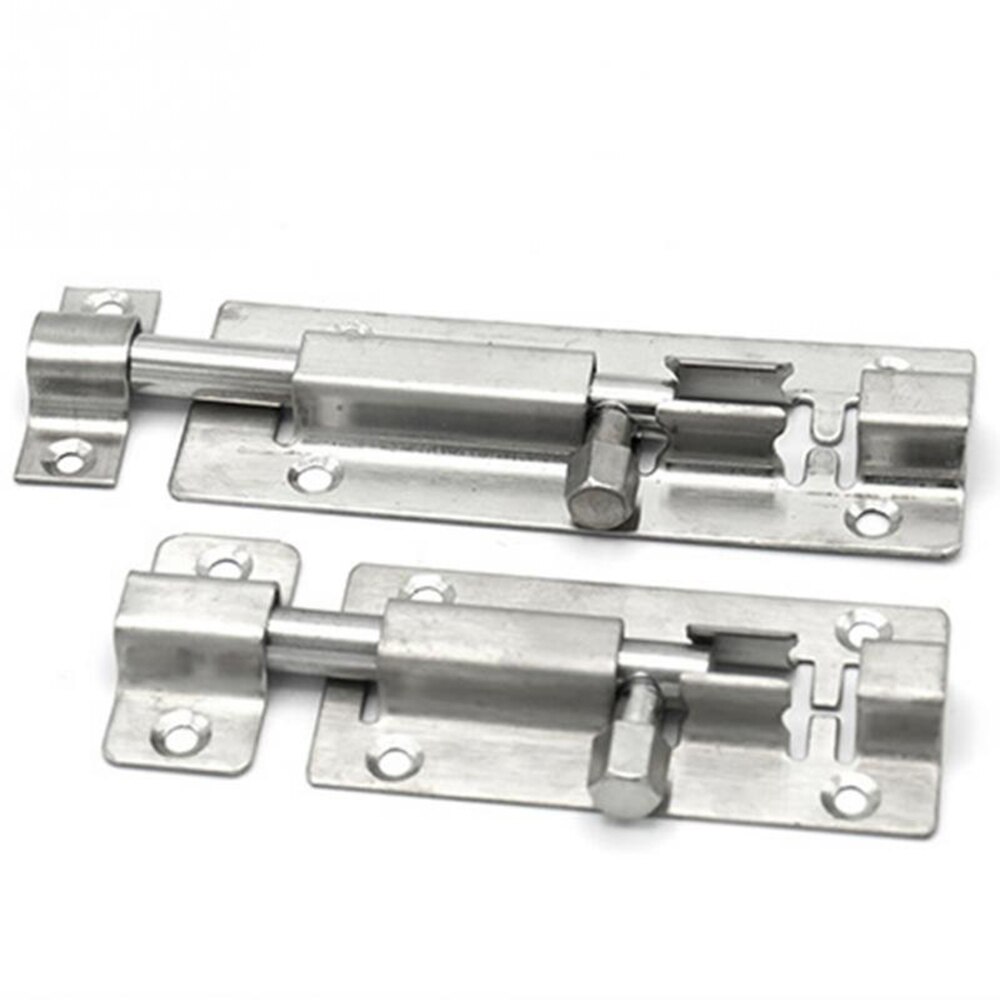 1.5/2/3/4 Inch Silver Stainless Steel Door Sliding Lock Barrel Bolt Durable Anti-theft Gate Safety Lock Home Decoration