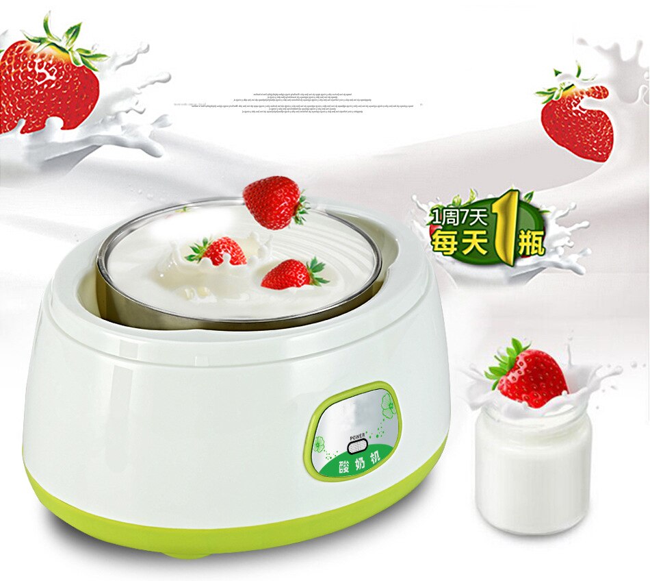 Household Yogurt Machine Stainless Steel Tank Yogurt Maker 1200ML Capacity DIY Milk to Yogurt