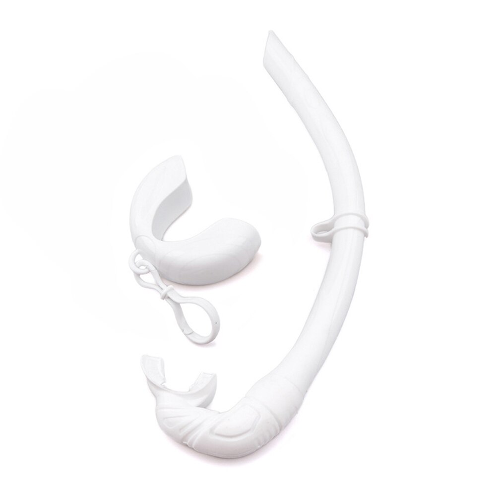 Silicone Snorkel Dry Breathing Tube Underwater Water Sports Swimming Diving Snorkeling Adults Swim Pool Air Tube: white
