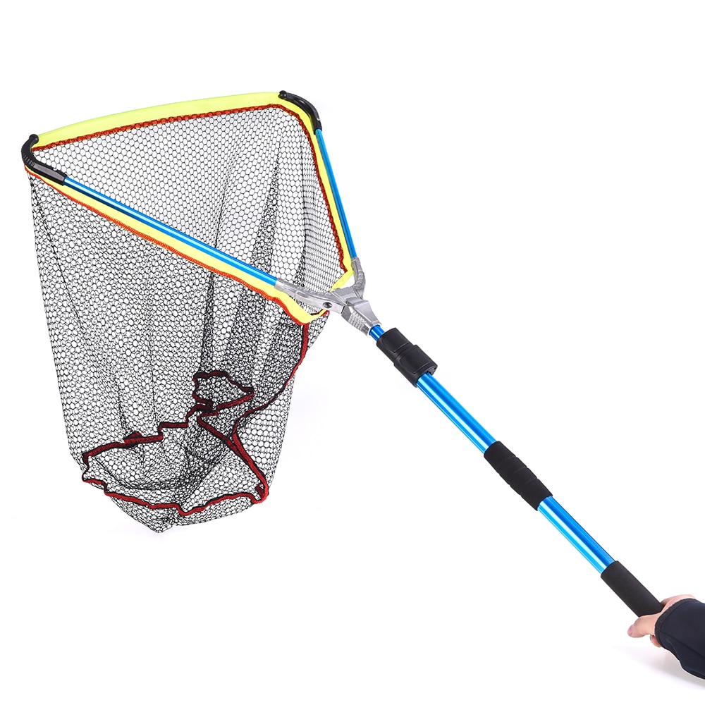 200cm / 79 Inch Telescopic Aluminum Fishing Landing Net Fish Net with Extending Telescoping Pole Handle Carp Fishing Tackle