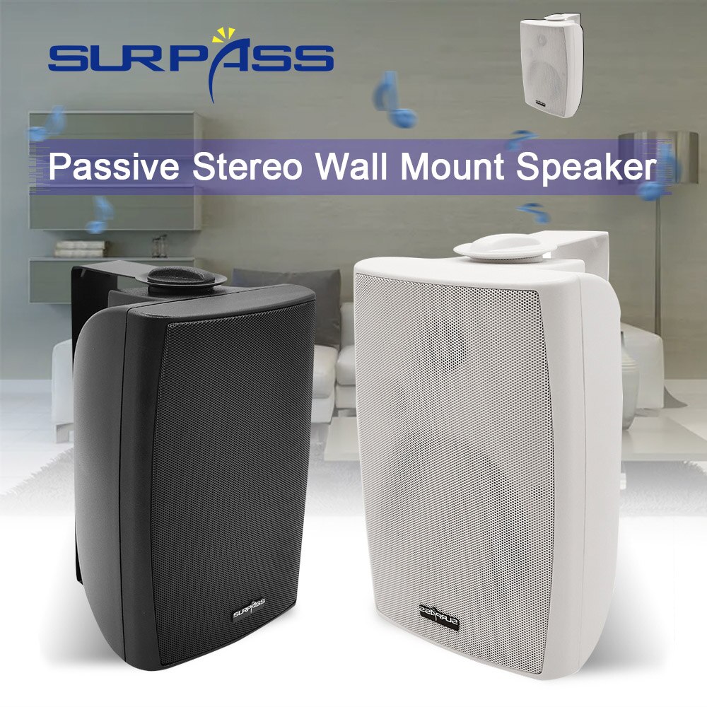 Passief Stereo Wall Mount Speaker Pa Systeem Home Audio 70V/100V/8Ohm Openbare Adres Luidsprekers Voor park Winkelen Achtergrond Muziek