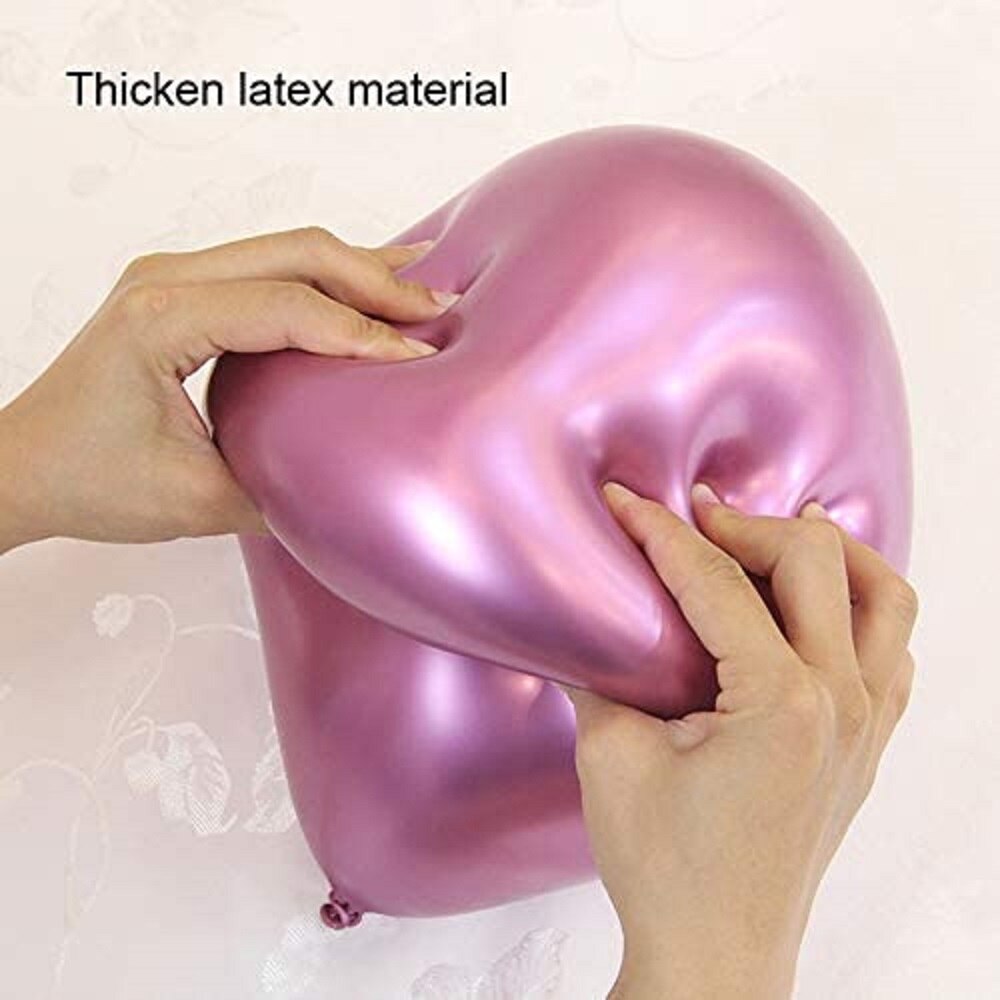 Globos cromados multicolores de 12 pulgadas, 100 Uds., globos metálicos perlados, látex decoración en metálico de colores vivos para bodas, cumpleaños, bebés