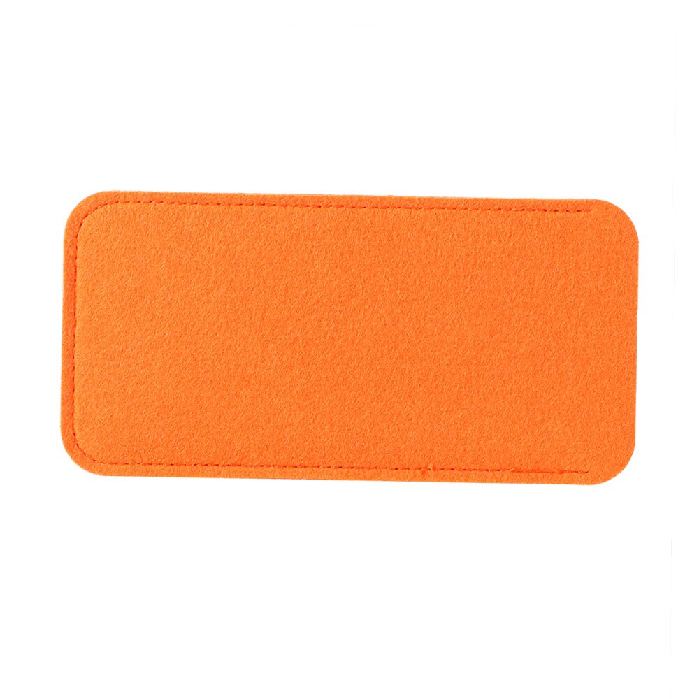 Funda de tela de fieltro suave para gafas, funda portátil de Color puro para anteojos, funda protectora para gafas de lectura: orange
