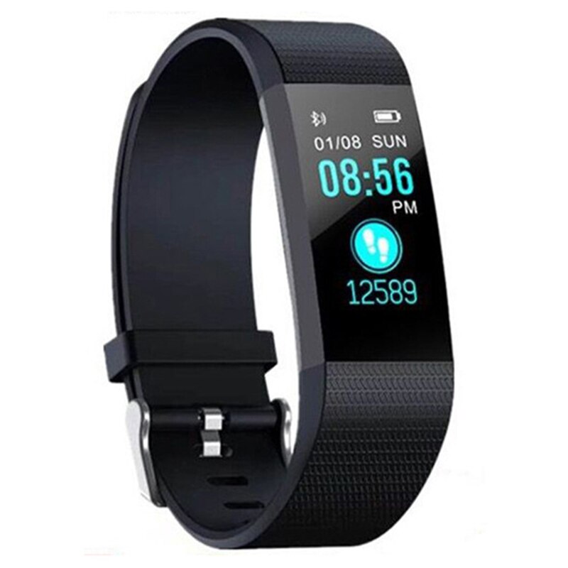 Smart Armband Bloeddruk Hartslag Test Fitness Activiteit Tracker Sport Smart Horloge Bluetooth Polsbandje 115Plus