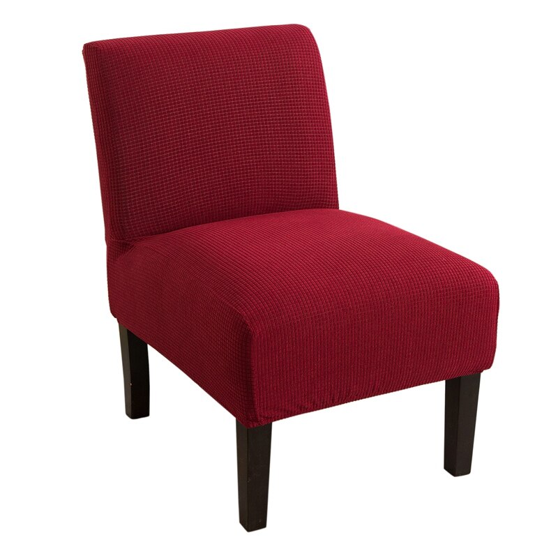 Stretch Accent Chair Cover Mid-Century Modern Chair Slipcover Armless Chair Cover Spandex Furniture Protecor Elastic: Red chair cover