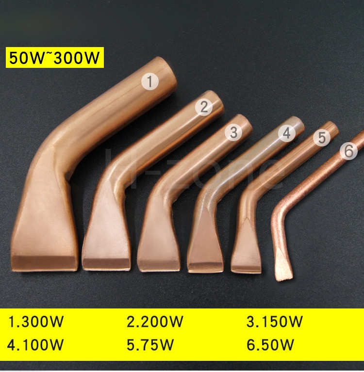 Electric Soldering Iron Heavy Duty External heat 50W 75W 100W 150W 200W 300W Soldering Iron tips heater Chisel Tip Wood Handle