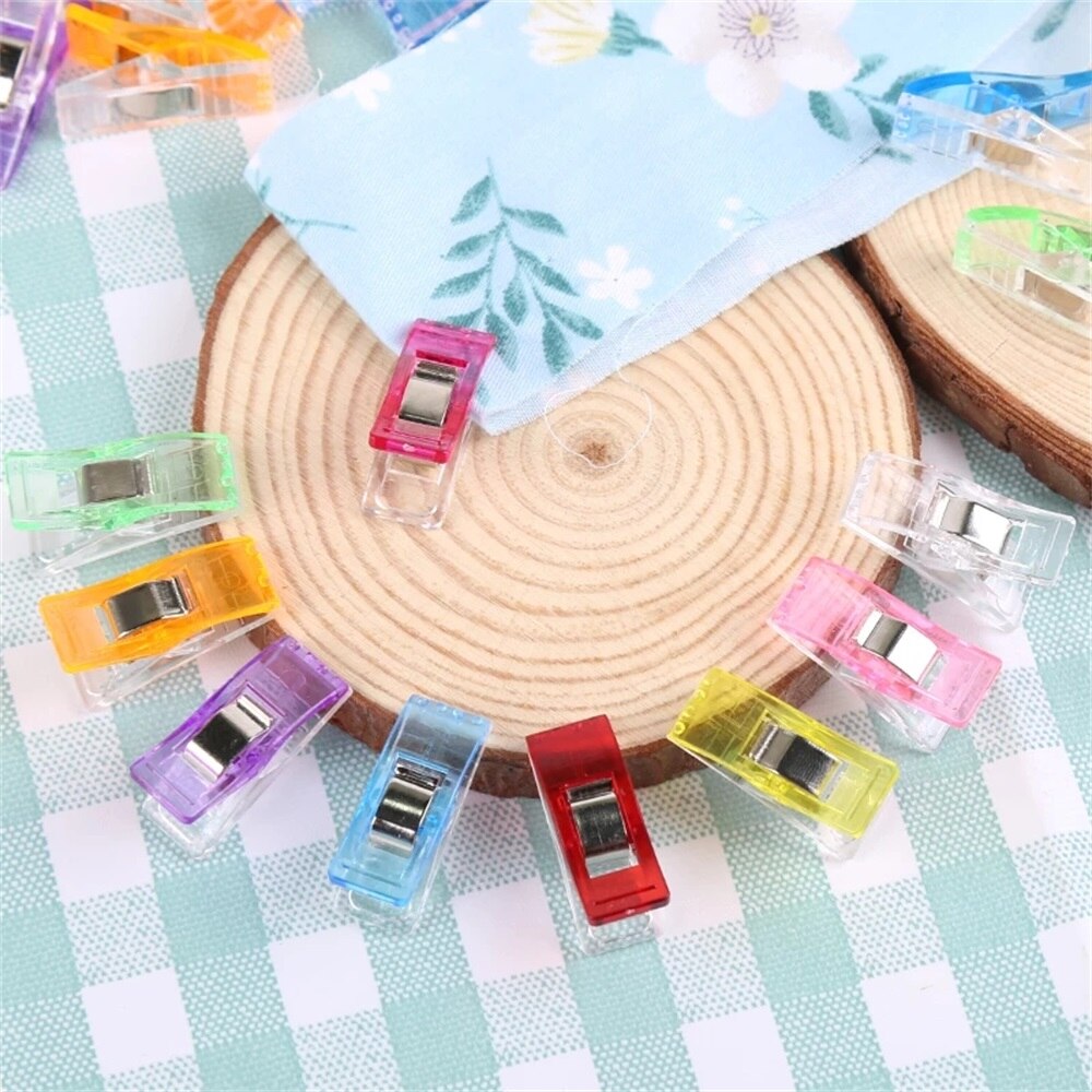 Sewing Clips DIY Crafts Plastic Clamps Colorful Safety Plastic Clamps Fabric clip hemming clip sewing tools sewing accessories