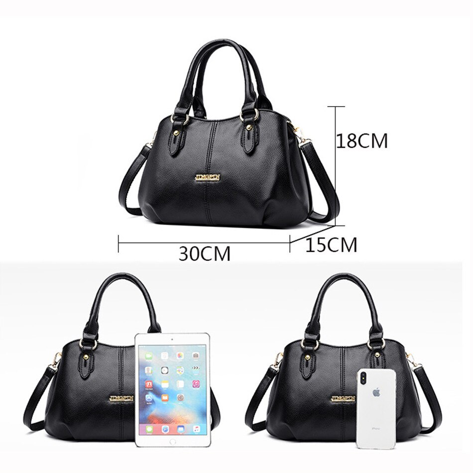 3 grote tassen, grote capaciteit, casual tote bag, zacht leer, dames handtas, crossbody schoudertas voor vrouwen, sac a dos