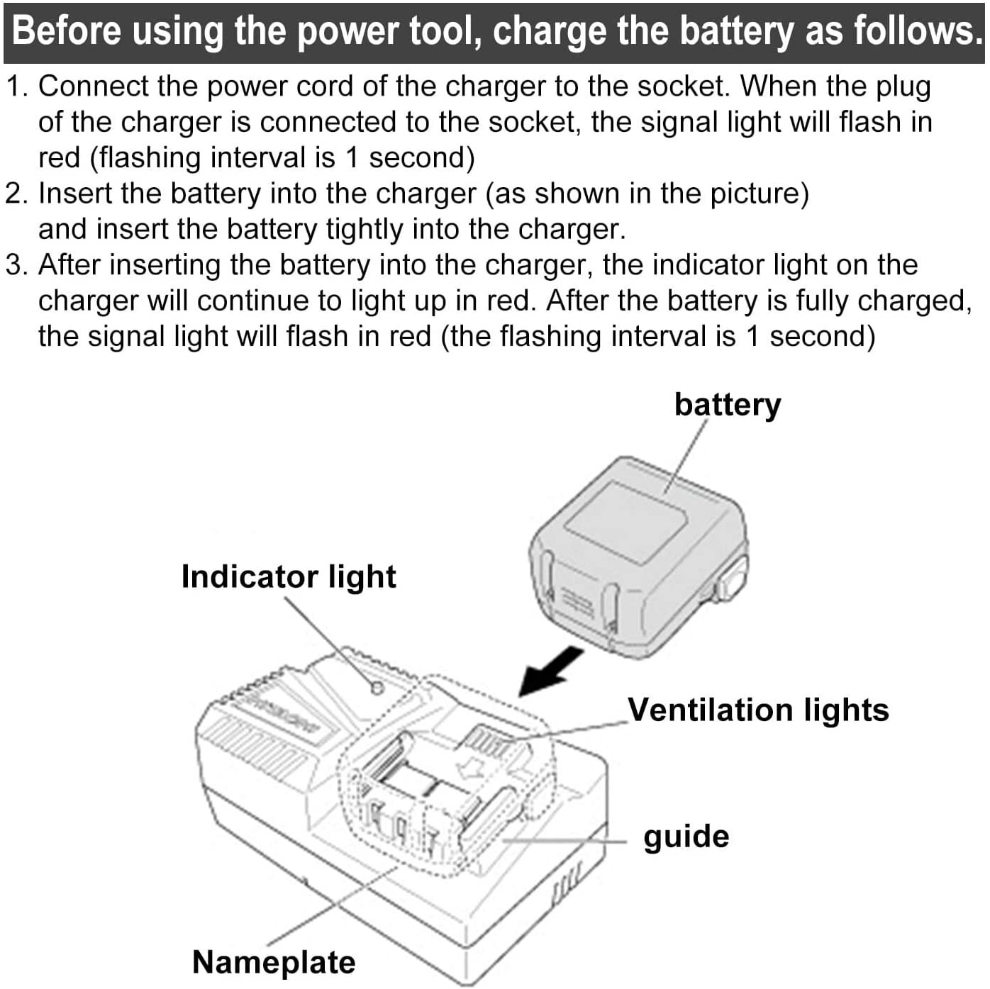 Replacement Rapid Charger for Hitachi BSL1830C BSL1815X BSL1840 BSL1850 fits UC18YFSL UC18YSL3 for 14V-20V Li-Ion Battery