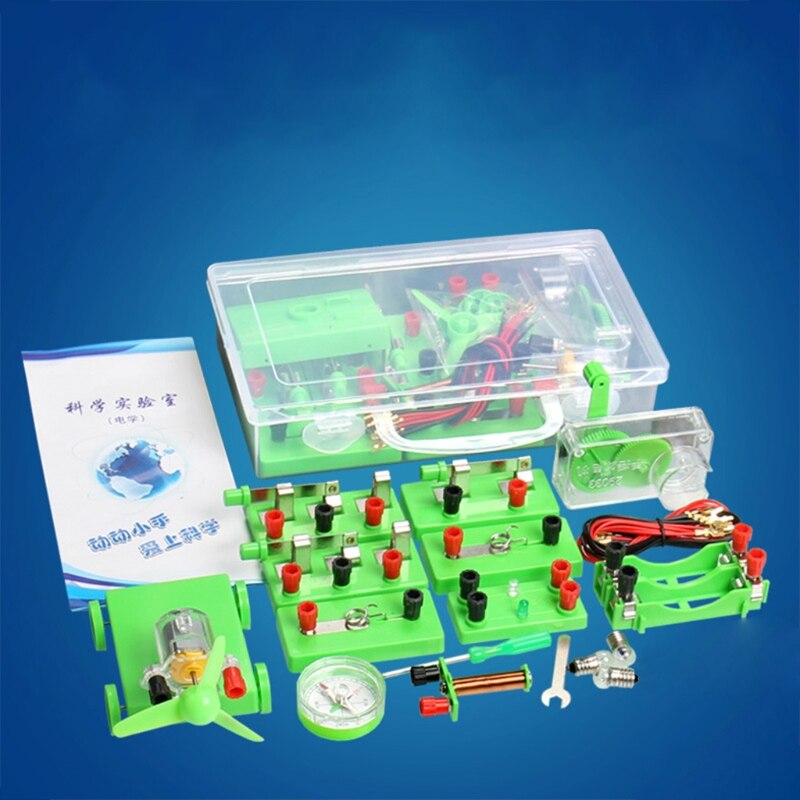 Physics Labs Circuit Learning Kit Basic Electricity Discovery Principles Kit for Science Study Parallel Magnetism Equipment C7AD
