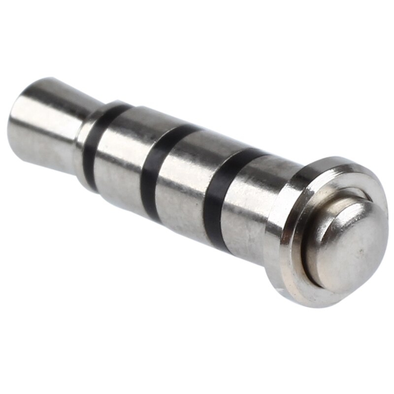 1PC Quick Button Dustproof Plug For Andriod Smartphone 3.5mm Jack Silver Black.: Default Title