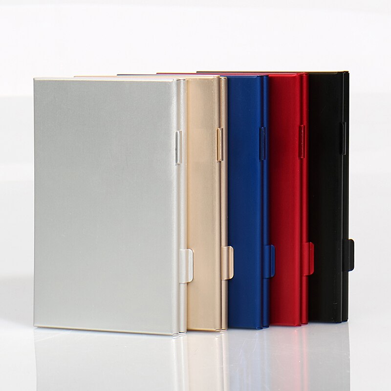 Silver Red Blue 12 In 1 Aluminum Storage Box Bag Memory Card Case Holder Wallet Large Capacity For 2* For Sd Cf 12*microsd