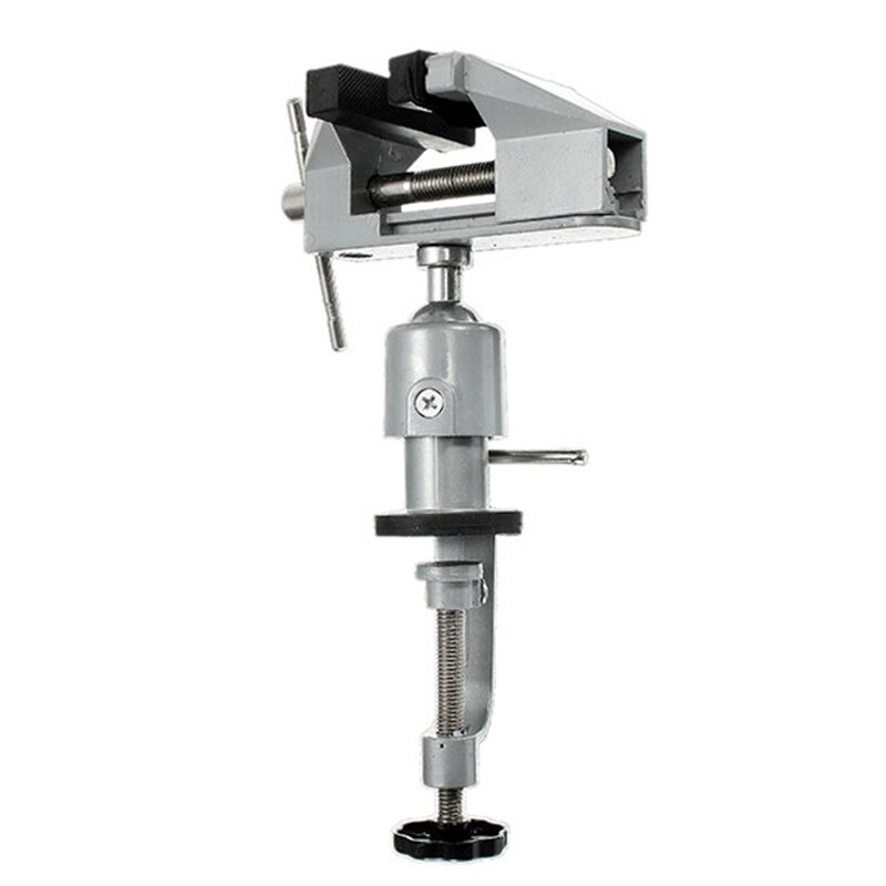 Mini Multifunction 2 in 1 Table Vise Bench Vice Aluminium Alloy 360 Degree Rotating Universal Clamp Units Vise