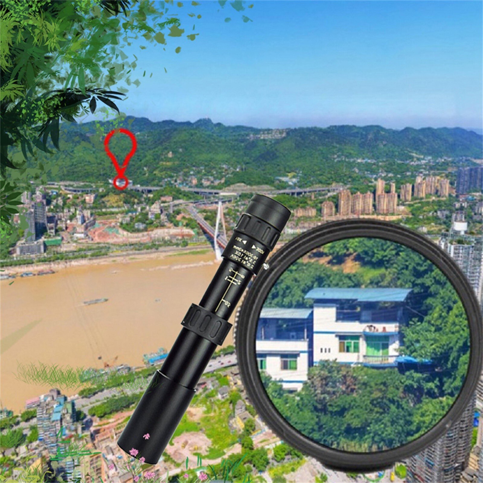 Super Tele Zoom Monoculaire Telescoop Draagbare Voor Reizen Strand Ondersteunt Smartphone Om Foto 'S