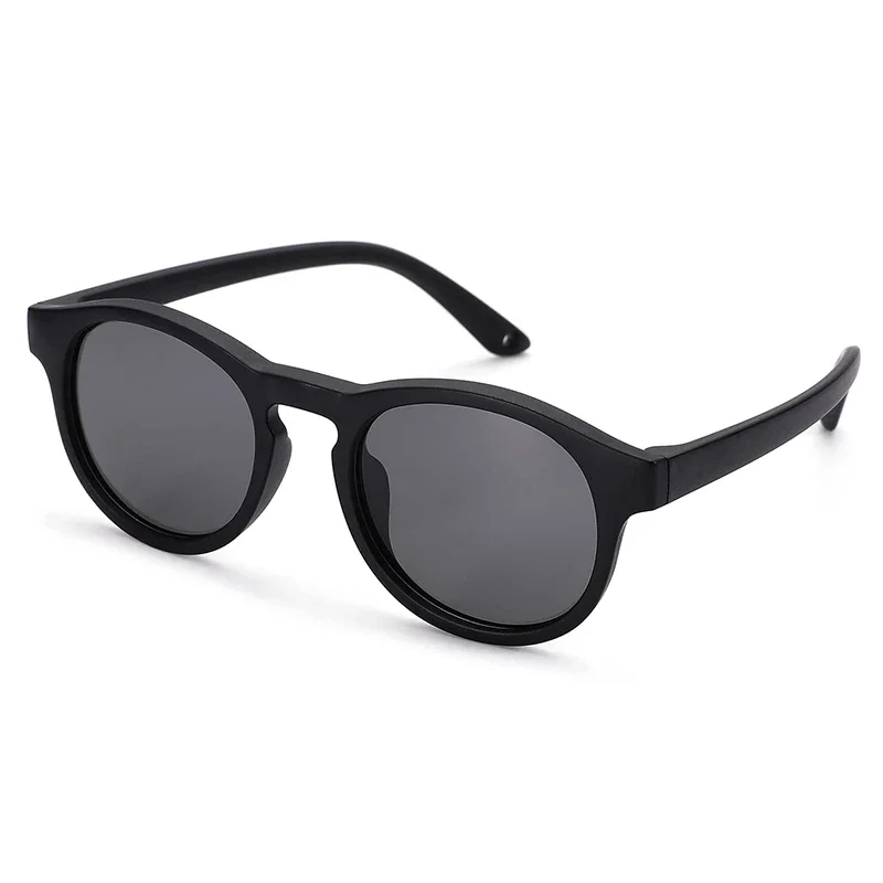 Modische erste Sonnenbrille für Babys mit Riemen, rund, flexibel, UV400, polarisiert, für Kleinkinder Ich bin ändern von 0–3 Jahren: Licht Lila