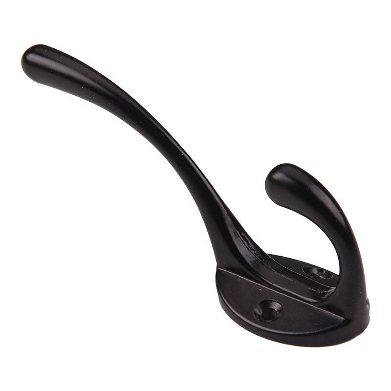 Ganchos de pared para sombreros, colgador Retro de doble punta con 20 tornillos (negro/dorado), montado en la pared, paquete de 9 Uds.