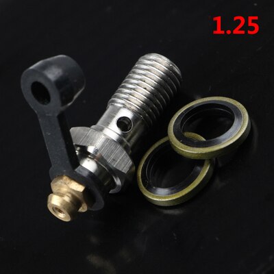 M10 x 1.25mm m10 x 1.0mm universal banjobult avluftningsnippel luftningsskruv bromsok skruv / nippel för motorcykelbromspump: M10 x 1.25mm