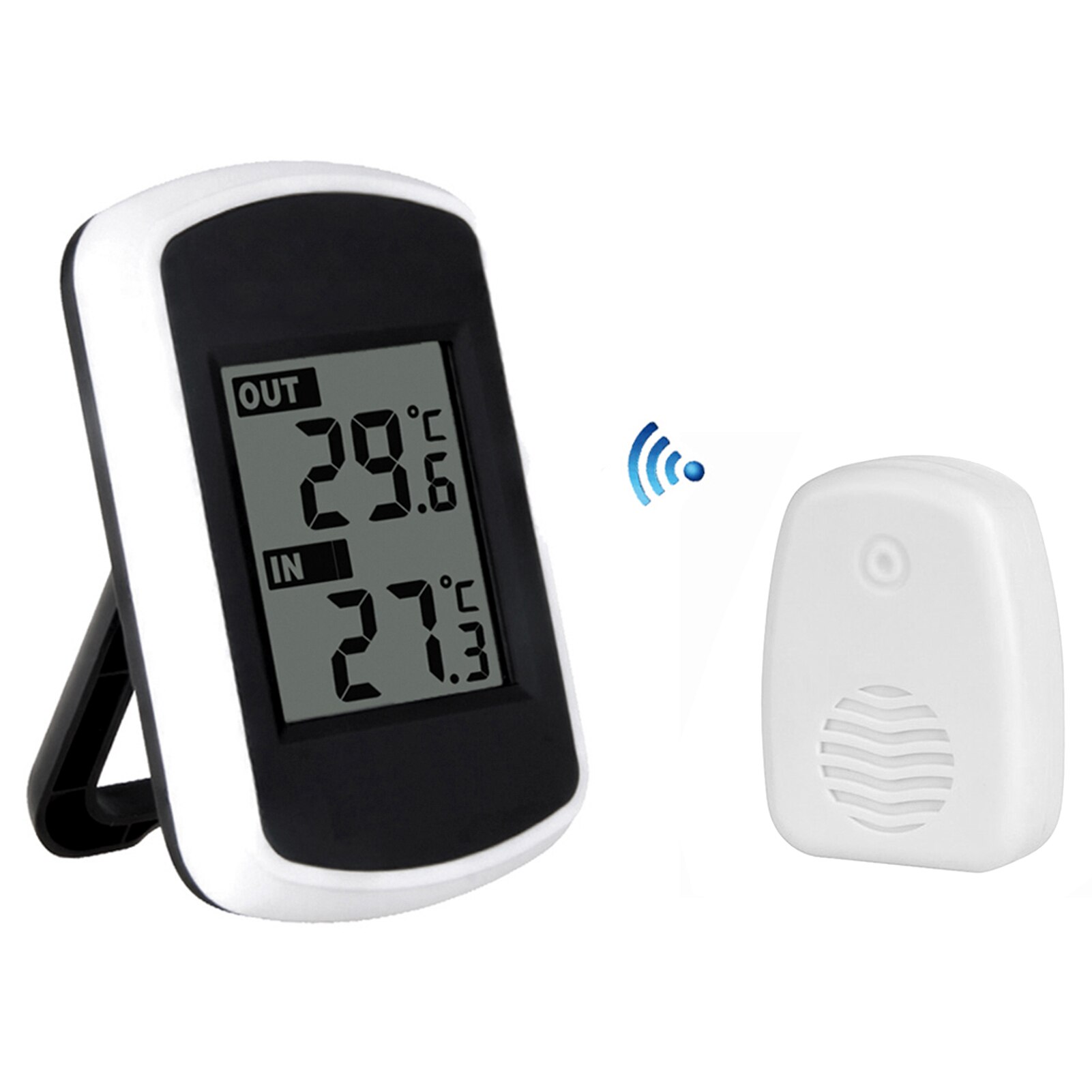 LCD Digital Thermometer Wireless Indoor Outdoor Thermometer Temperature Measurement Gauge Ambient Weather Temperature Meter: Default Title