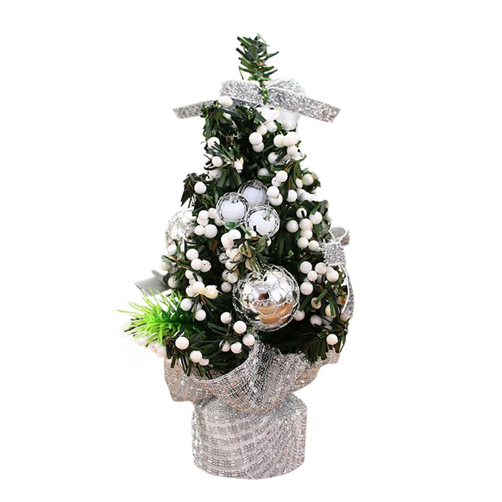 # 1PC Mini Christmas Decoration Tree Mall Home Party Festival Desktop Santa Tree Decoration Small Tree 20cm: SL