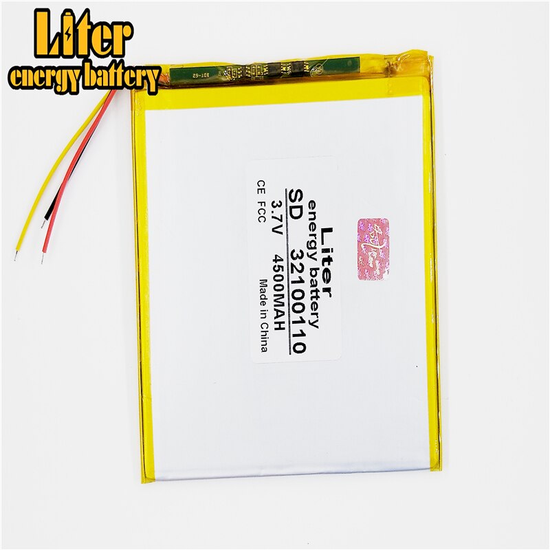 3 line Liter energy battery 32100110 3.7V lithium polymer 4500MAH tablet computer navigation battery