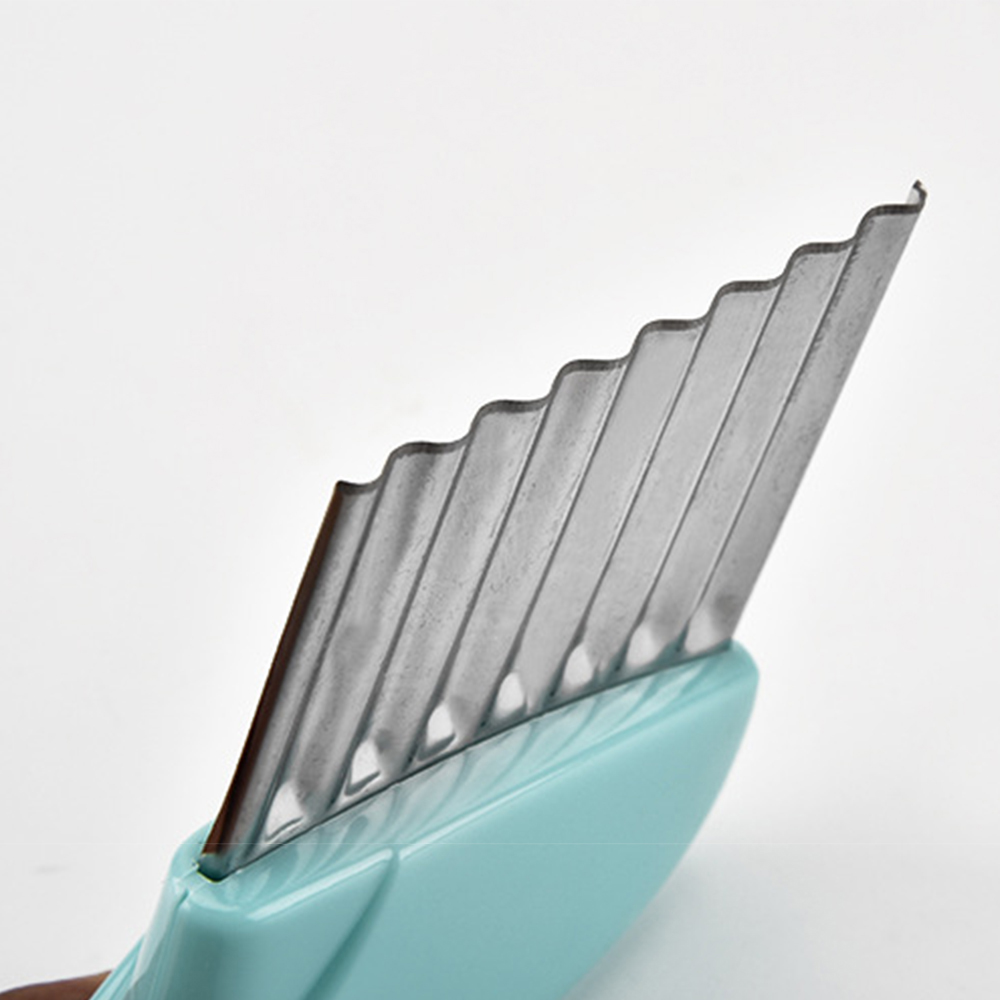 Useful Stainless Steel Carrot Vegetable Corrugated Cutter Slicer Potato Chips Corrugated Kitchen Knife wrinkled potato chips