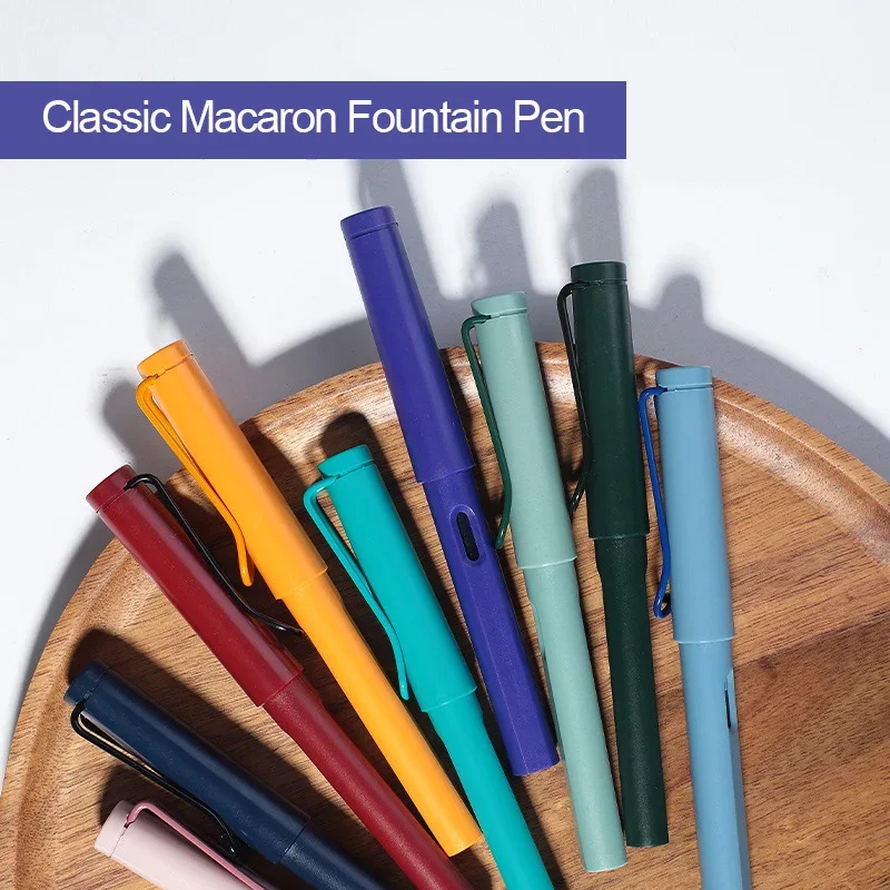 Bolígrafos de tinta de EF/F/0,38mm, pluma estilográfica con capucha para escritura suave, ideal para material escolar de firma, 1 ud.