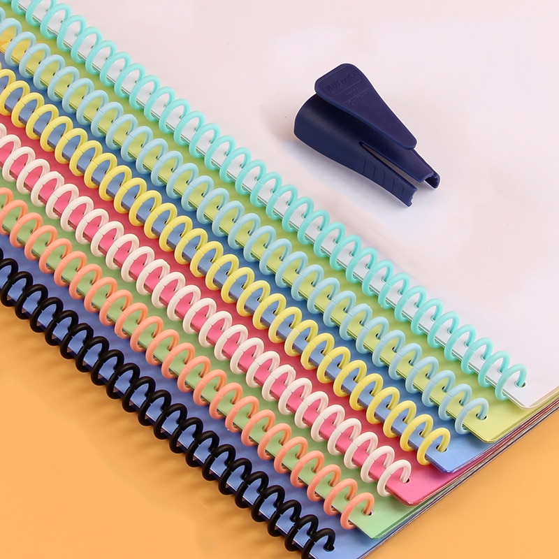 10pcs 12mm 30 26 Holes Plastic Binding Strip A4 Removable DIY Loose-Leaf Notebook Binder Ring Buckle Strips Office Supplies