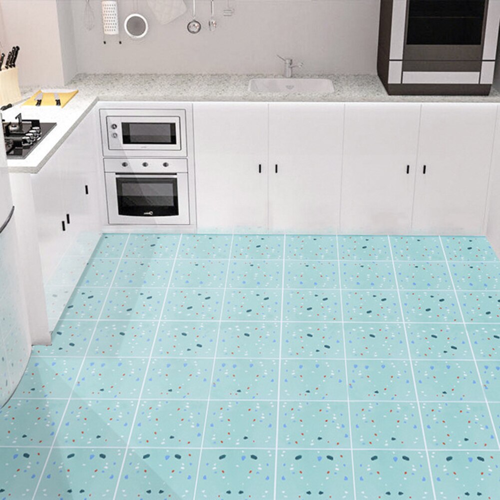 60*100cm Floor Stickers Self-adhesive Bathroom Floor Stickers Kitchen Waterproof Non-slip Thick Tile Stickers Decorative: D7460-7C