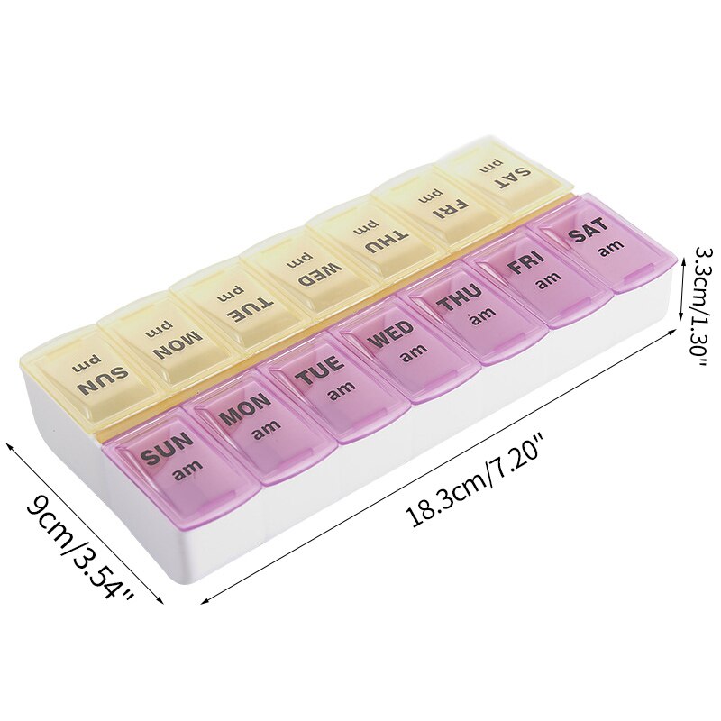 7 Dagen Wekelijkse Pillendoosje Case Tablet Geneeskunde Box Houder Organizer Pill Dispenser Splitters Reizen Divider Draagbare
