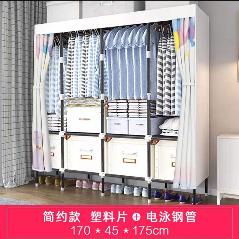 Armoire de rangement en tissu pour bébé, meuble de salon, casier de rangement, armoire en tissu Simple, Style dessin animé, garde-robe Oxford épais