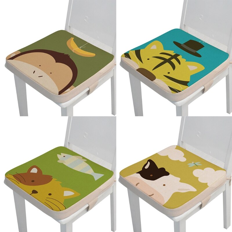 Portable 40x40x5cm Child Toddler Cartoon Animal High Chair Seat Booster Baby Infant Increasing Cushion Thick Pad