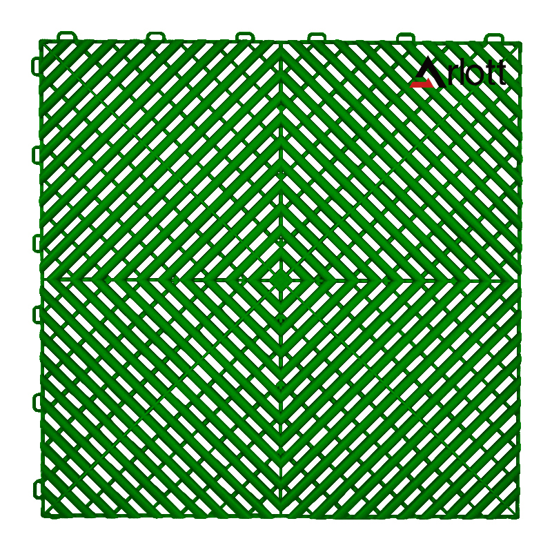 Plastic Modular Pp Pvc Floor Garage Slabs Interlocking Plastic Flooring Waterproof Floor Tiles: green